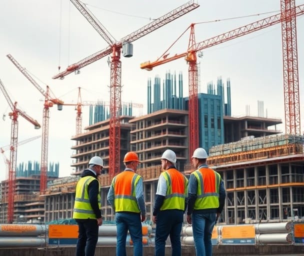 Large construction workforce on a major Australian project