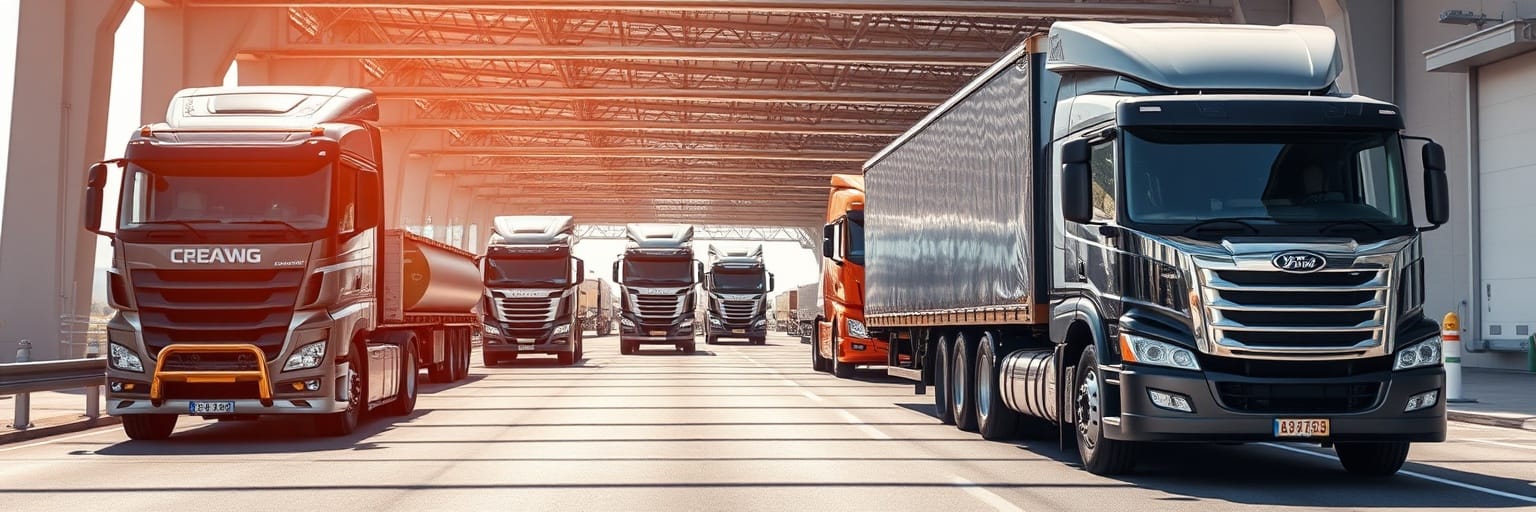 Modern trucks and freight vehicles operating on Australian highways