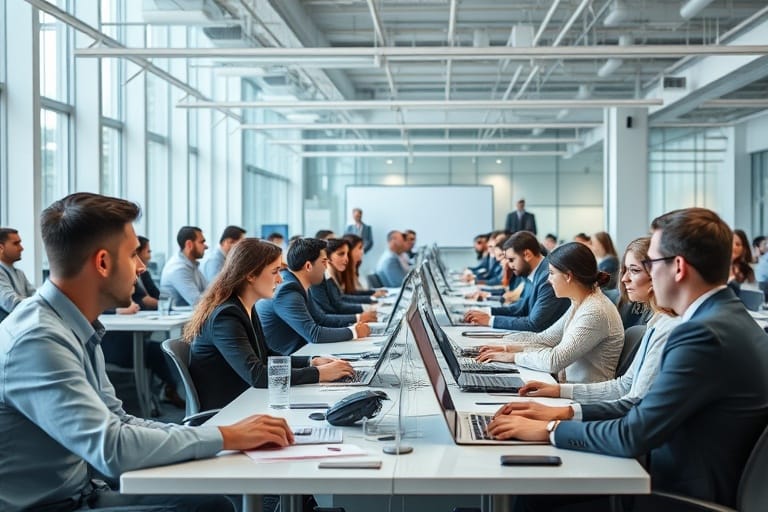 Large-scale recruitment operations with multiple candidates being interviewed
